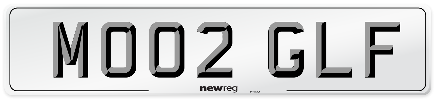 MO02 GLF Number Plate from New Reg